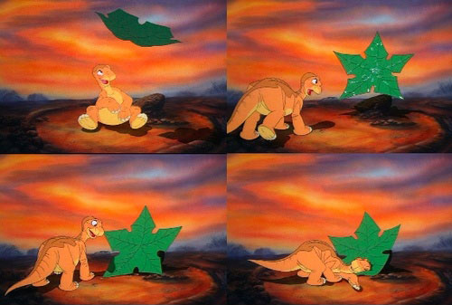 funny-Little-Foot-Land-Before-Time-dinosaur-leaf